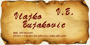 Vlajko Bujaković vizit kartica